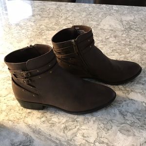 Chaps brown ankle bootie